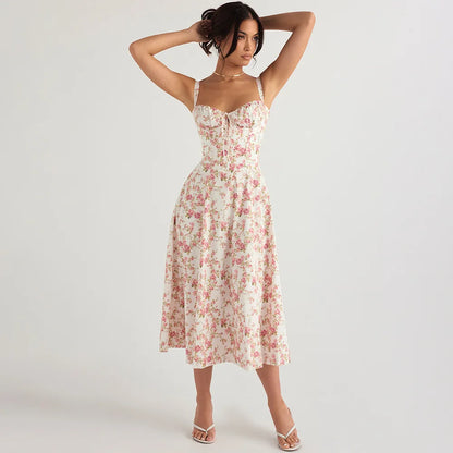 Sexy Floral Cut Dress